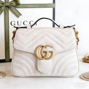 Gucci Marmont Handle Bag in White